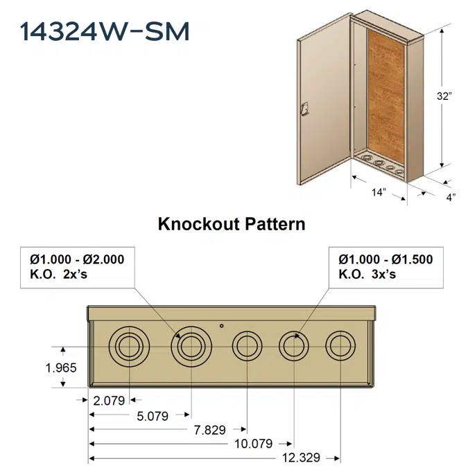 14324W-SM Surface Mount-Enclosure
