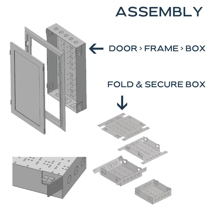 14304F-MMH Folding Structured Wiring Cabinet