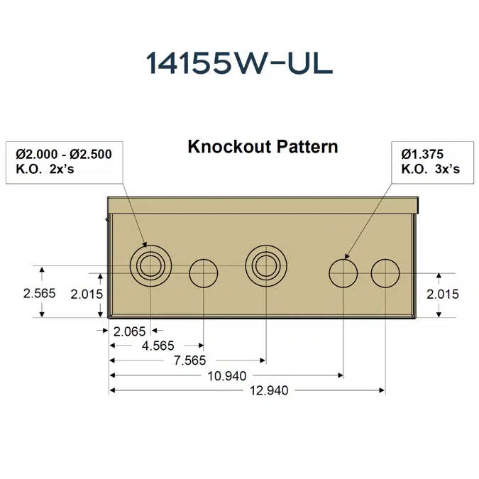14155W-UL Surface-Mount Enclosure