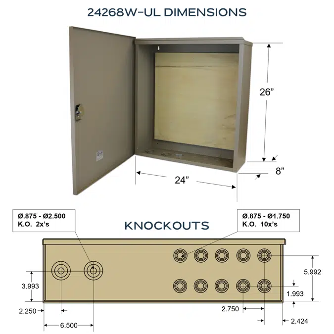 24268W-UL Surface-Mount-Enclosure