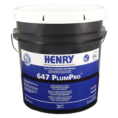 HENRY® 647 PLUMPRO™ Fast-Track, Roll-Apply Vinyl Adhesive图像
