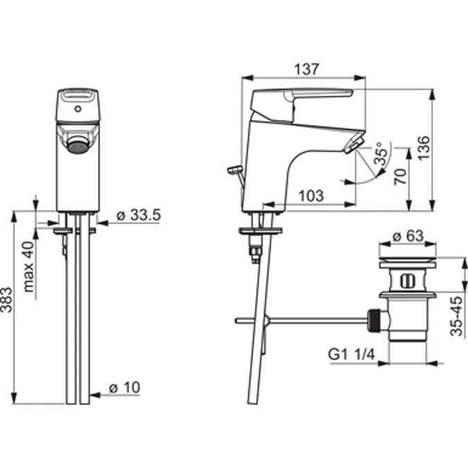 Oras Saga Single lever washbasin faucet 3904