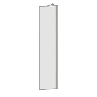 imazhi i 501 DESIGN SHOWER PANEL 450X1900, MATTCHROME/CLEAR,  STABILIZERS NOT INCL.