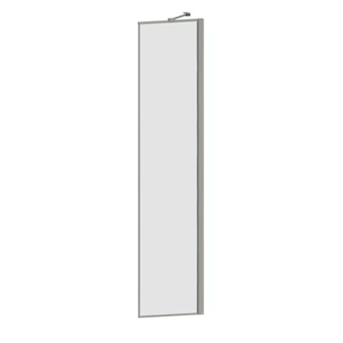 501 DESIGN SHOWER PANEL 450X1900, MATTCHROME/CLEAR,  STABILIZERS NOT INCL.