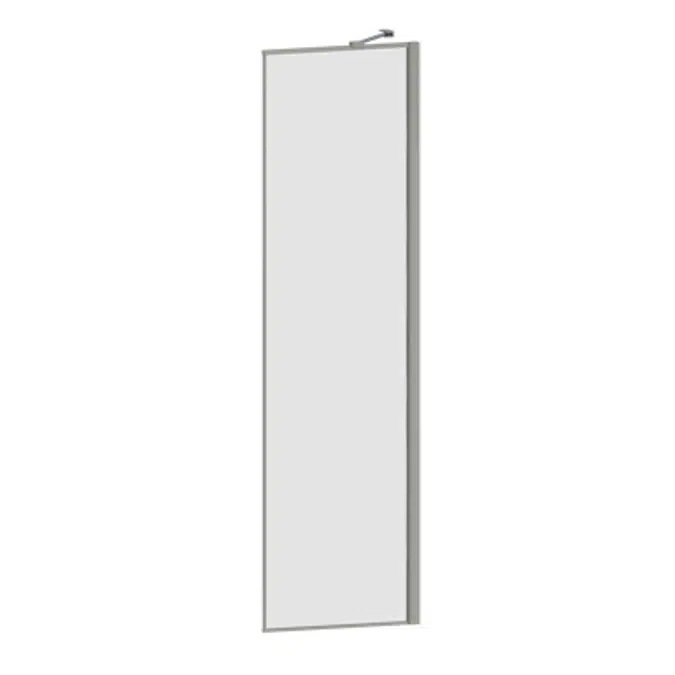 501 DESIGN SHOWER PANEL 550X1900, MATTCHROME/CLEAR,  STABILIZERS NOT INCL.