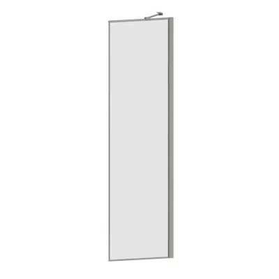Image for 501 DESIGN SHOWER PANEL 550X1900, MATTCHROME/CLEAR,  STABILIZERS NOT INCL.