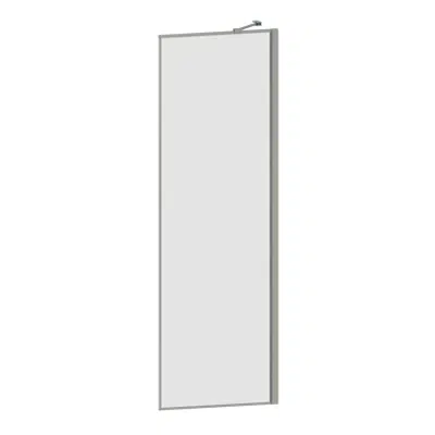 Image for 501 DESIGN SHOWER PANEL 650X1900, MATTCHROME/CLEAR,  STABILIZERS NOT INCL.