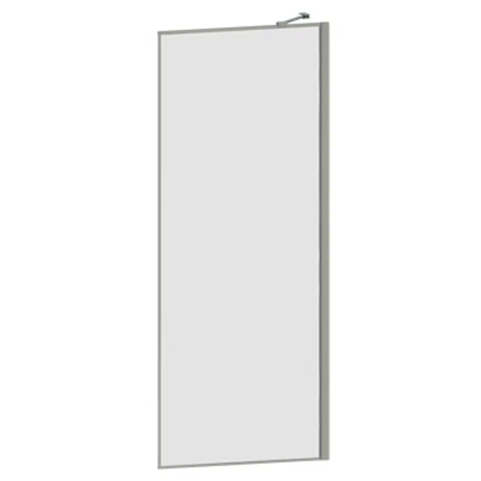 501 DESIGN SHOWER PANEL 800X1900, MATTCHROME/CLEAR,  STABILIZERS NOT INCL.