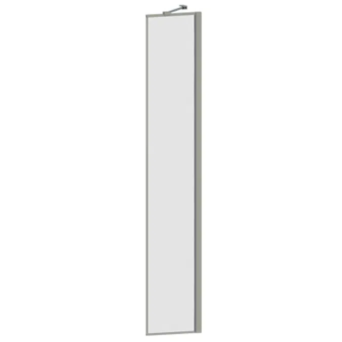 501 DESIGN SHOWER PANEL 350X1900, MATTCHROME/CLEAR,  STABILIZERS NOT INCL.