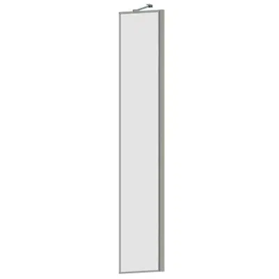 Image for 501 DESIGN SHOWER PANEL 350X1900, MATTCHROME/CLEAR,  STABILIZERS NOT INCL.