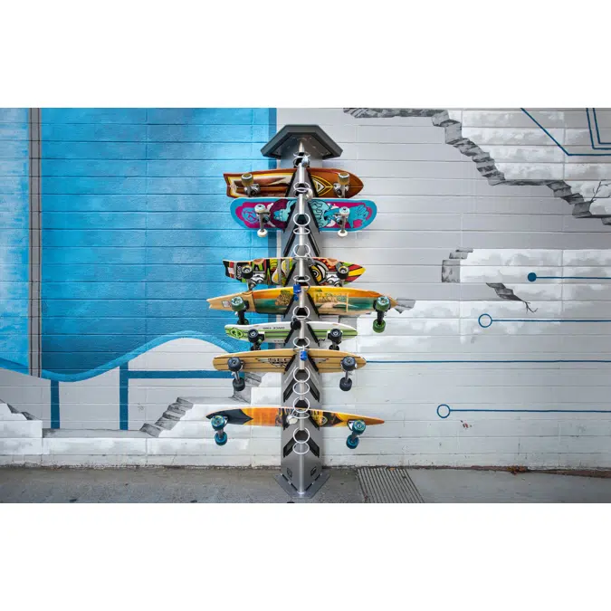 Skatedock® - Lockable Skateboard & Scooter Docking Rack
