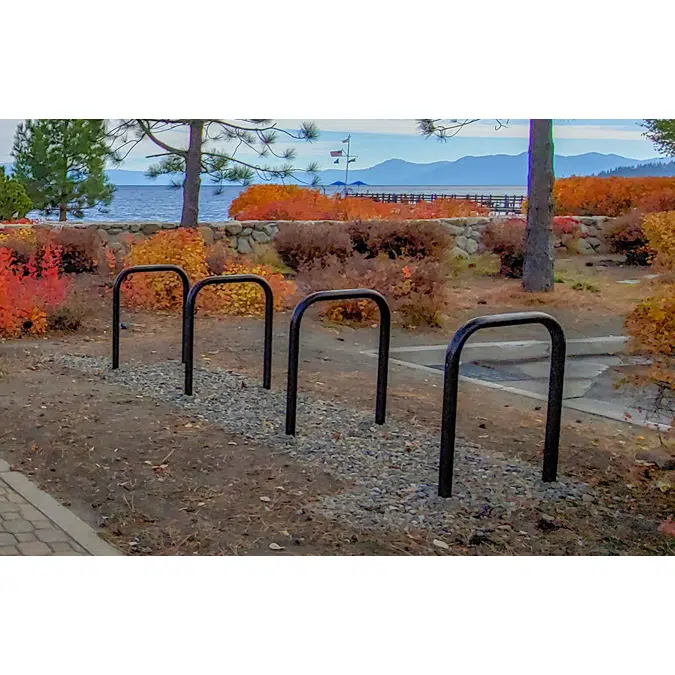 Hoop Runner™ In‑Ground - Inverted‑U In‑Ground Bike Rack