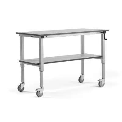 Mobile workbench MOTION with bottom shelf manual 1500x600mm