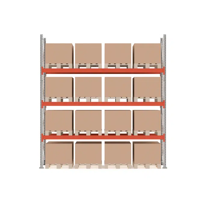 Pallet racking ULTIMATE 3600x4000x1100mm 16x500kg pallets