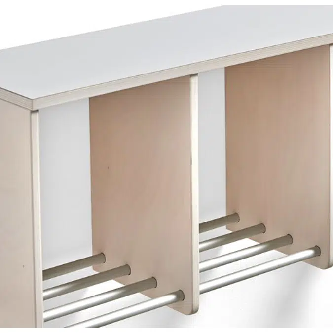 Wall mounted shoe rack EBBA 2 section