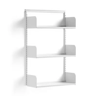 Wall shelving SHAPE with metal shelves 1237x800x300mm