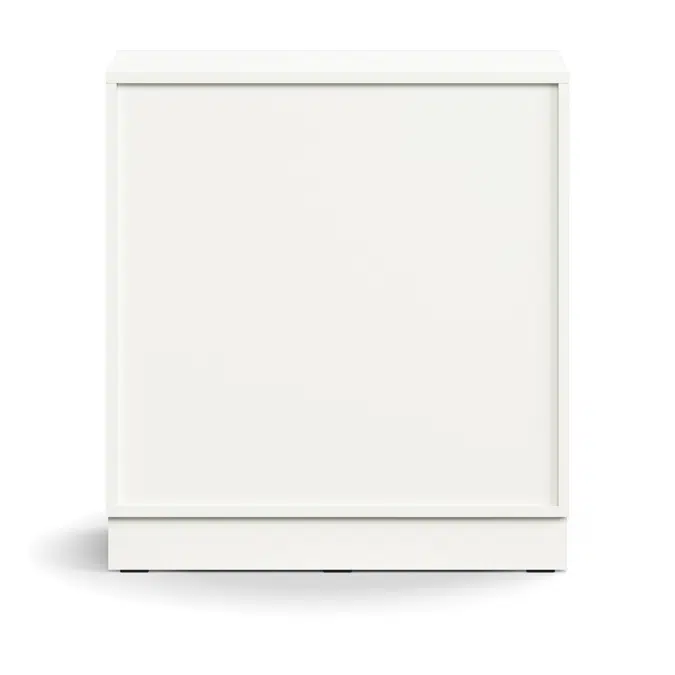 Cabinet QBUS, 1 shelf, base frame, handles, 868x800x420 mm