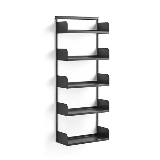 Wall shelving SHAPE with metal shelves 1950x800x300mm