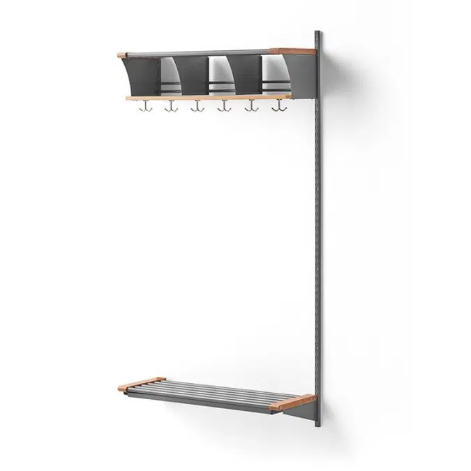 Cloakroom JEPPE with 3 chubbys add-on unit 1790x900x310mm