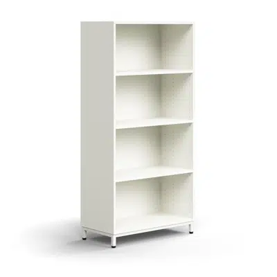 Bookcase QBUS, 3 shelves, leg frame, 1636x800x400 mm
