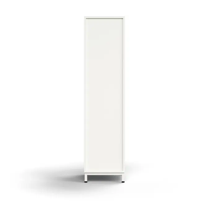 Lockable personal storage QBUS, 4 comps, leg frame, 1636x400x420 mm