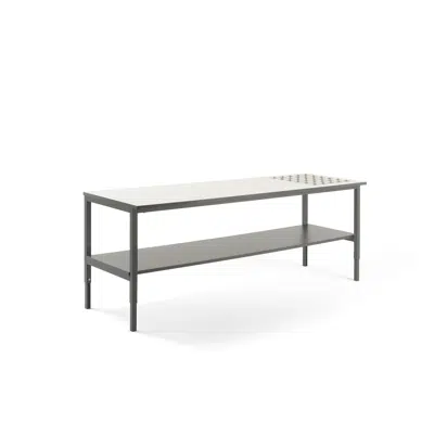 Worktable CARGO 2000x750mm with rollers + bottom shelf