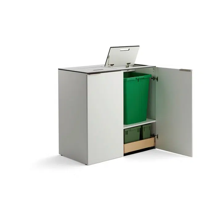 Waste sorting unit CELSIUS 2x120 L bin