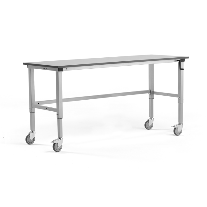 Height adjustable mobile workbench MOTION manual 2000x600mm