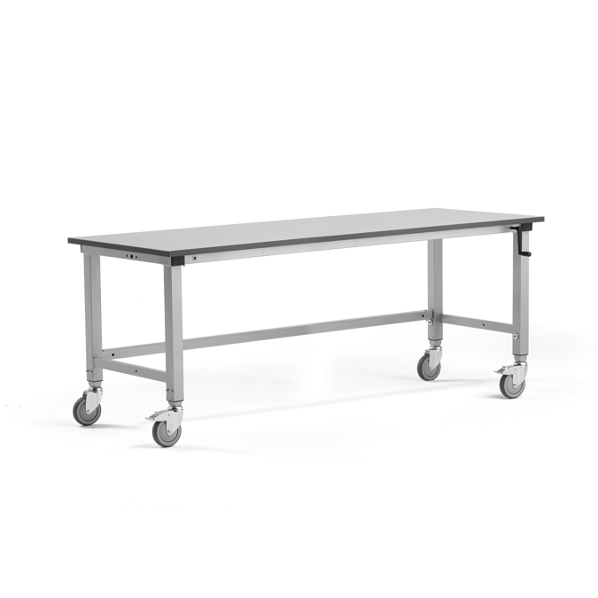 Height adjustable mobile workbench MOTION manual 2000x600mm