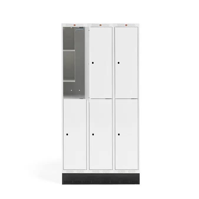 Student locker ROZ, 3 sections 6 doors 1890x900x550mm