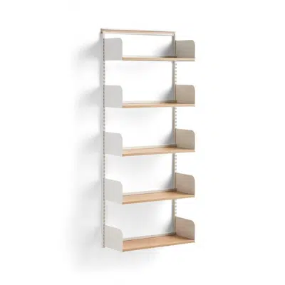 изображение для Wall shelving SHAPE with wood shelves 1951x800x300mm