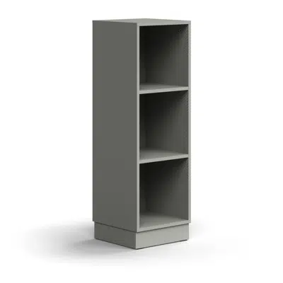 kép a termékről - Bookcase QBUS, 2 shelves, base frame, 1252x400x400 mm