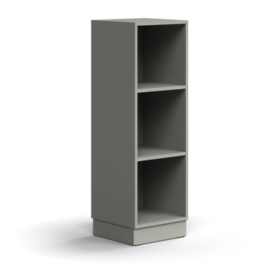 Image for Bookcase QBUS, 2 shelves, base frame, 1252x400x400 mm