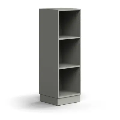 kuva kohteelle Bookcase QBUS, 2 shelves, base frame, 1252x400x400 mm