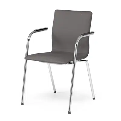 Conference chair WHISTLER With armrests, dark grey