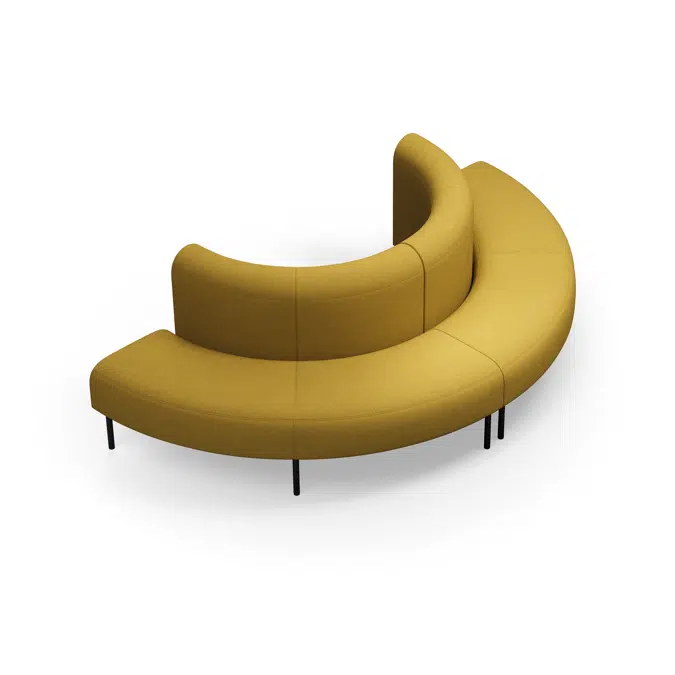 Modular sofa VARIETY 90 degree convex