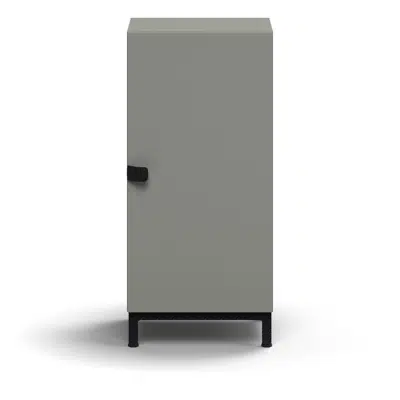 Image for Cabinet QBUS, 1 shelf, leg frame, handle, 868x400x420 mm