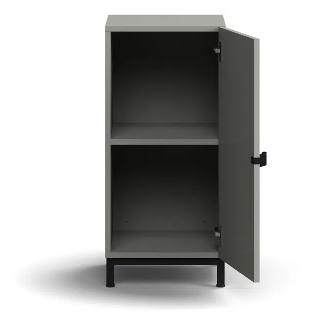 Cabinet QBUS, 1 shelf, leg frame, handle, 868x400x420 mm