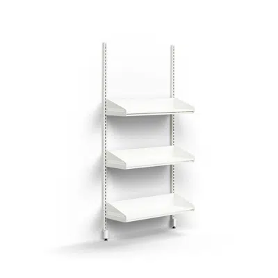 Cloakroom unit ENTRY, basic wall unit, 3 shoe shelves, 1800x900x300 mm