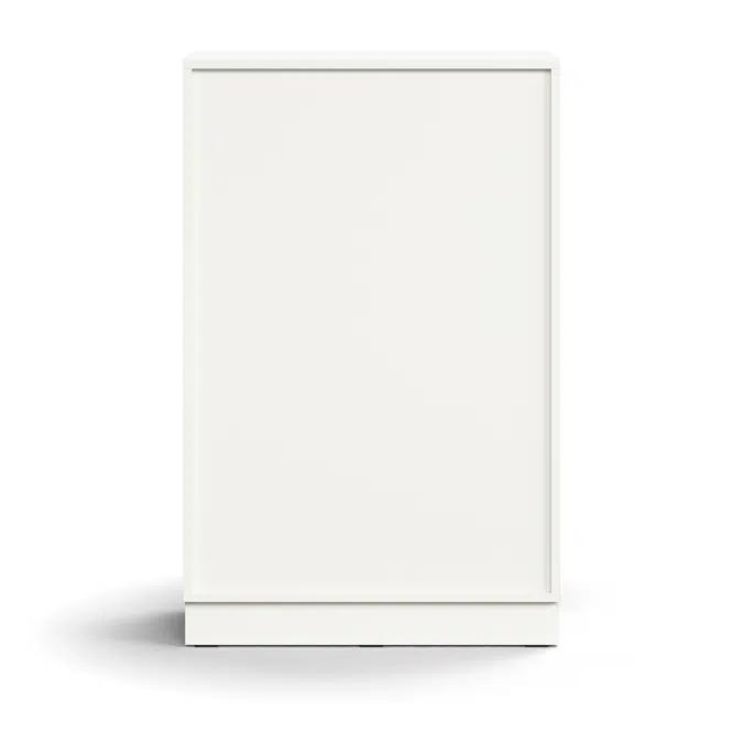 Cabinet QBUS, 2 shelves, base frame, handles, 1252x800x420 mm