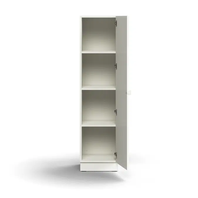 Cabinet QBUS, 3 shelves, base frame, handle, 1636x400x420 mm