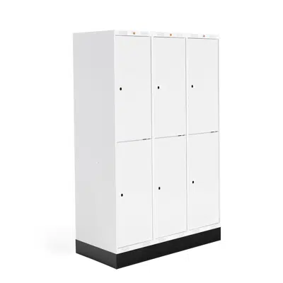 Student locker ROZ, 3 sections 6 doors 1890x1200x550mm图像