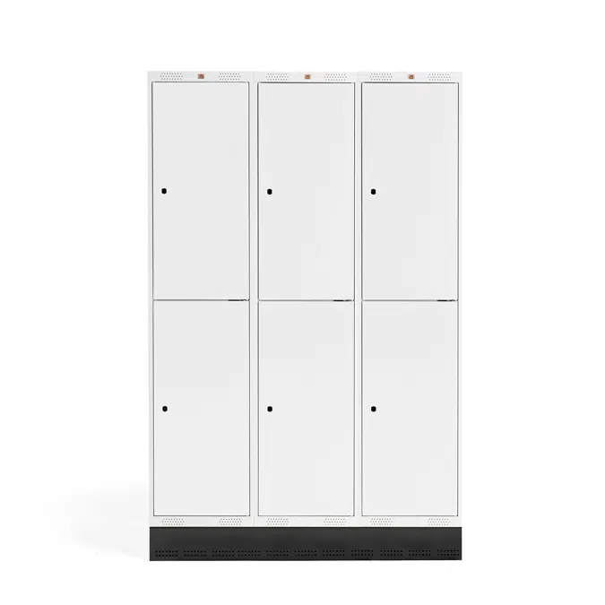 Student locker ROZ, 3 sections 6 doors 1890x1200x550mm