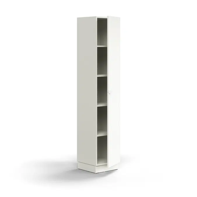 Cabinet QBUS, 4 shelves, base frame, handle, 2020x400x420 mm