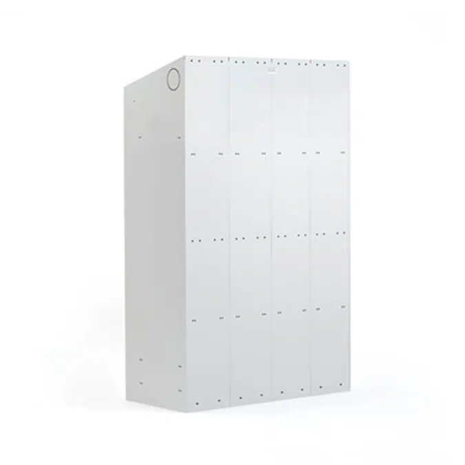 Clothing Locker Classic 300mm Sloping Roof 4 Sections