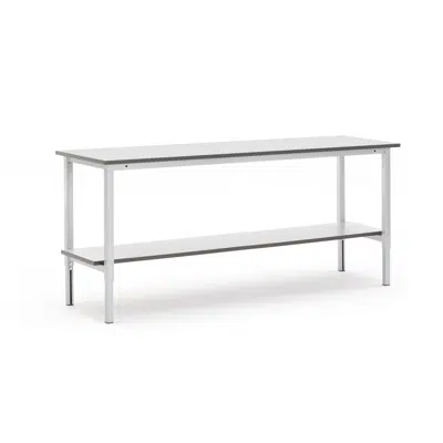 Height adjustable workbench MOTION + bottom shelf manual,2000x600mm