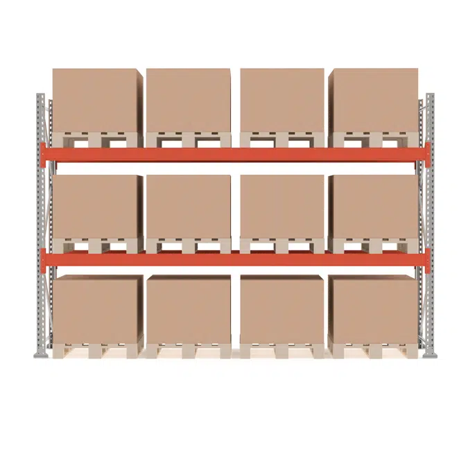 Pallet racking ULTIMATE 2500x3600x1100mm 12x1000kg pallets