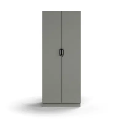 Lockable wardrobe QBUS, with clothes rail, base frame, 2020x800x570 mm图像