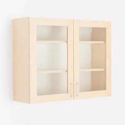 Wall mounted cabinet THEO with double glass doors