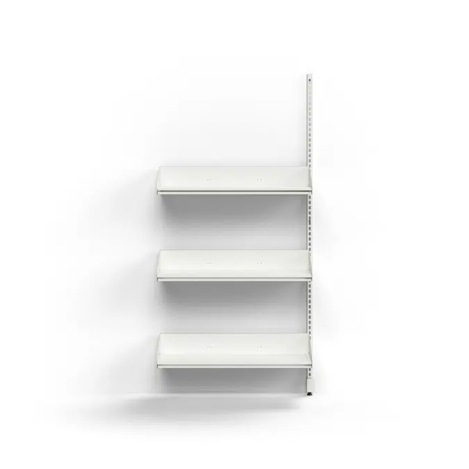 Cloakroom unit ENTRY, add-on wall unit, 3 shoe shelves, 1800x900x300 mm
